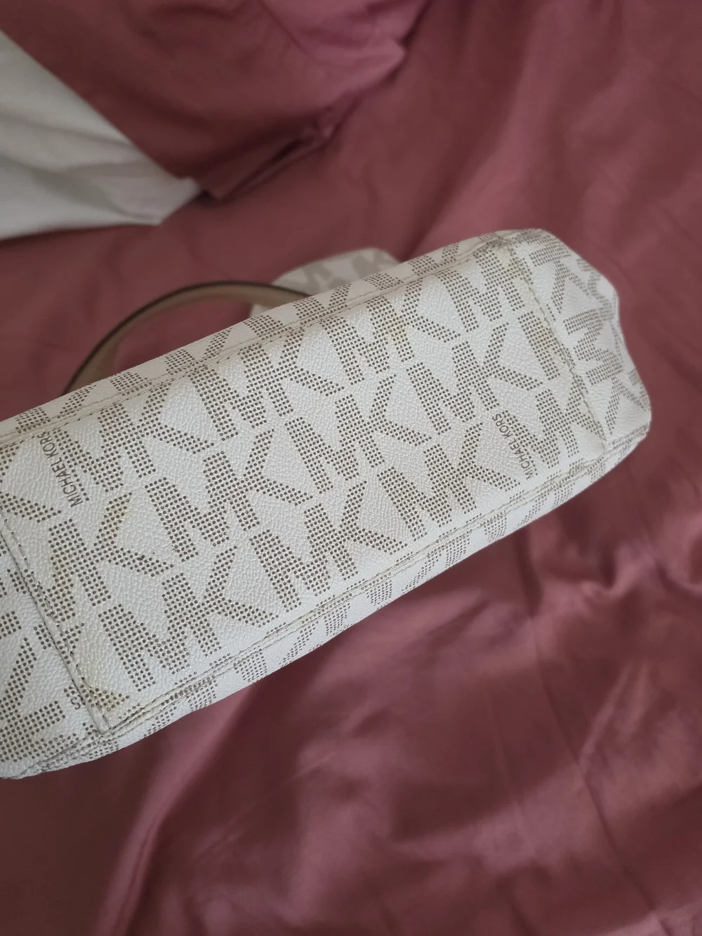 Michael Kors Ivory Logo Chain-Handle Shoulder Bag